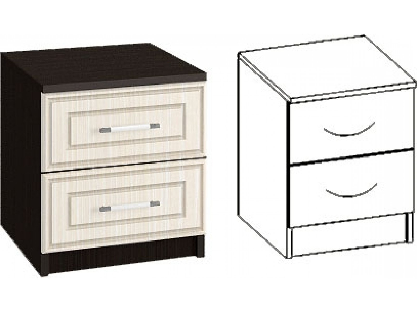 Тумба Прикроватная Зара МДФ ЗТ-01(0,4х0,52х0,4)/Разные Цвета 