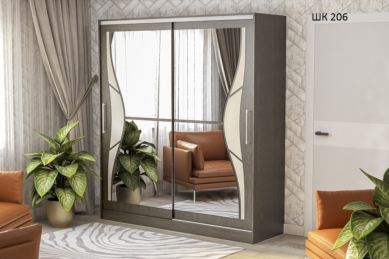 Шкаф-Купе Барселона №206 Разные Цвета (Д-1500/1700/2000 х  В-2200 х Г-600 мм)