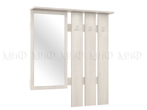 Зеркало с Вешалкой Бостон Сандал Светлый (Ш-900 мм x В-1016 мм x Г-160 мм)
