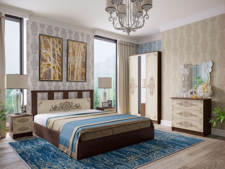 Комод Жаклин Венге/Белфорт (Ш-840 х В-816 х Г-440 мм)